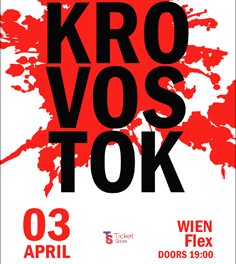 Krovostok will perform their hits and rare tracks at Flex club in their signature style and with powerful energy