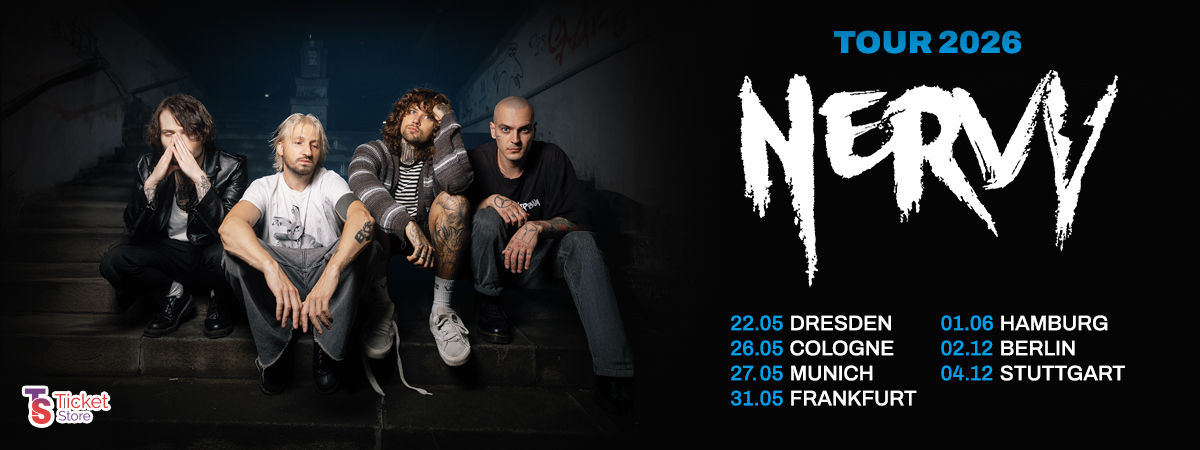 New concerts of the Ukrainian band NERVY in Germany and Vienna — raw rock, live sound and pulsing rhythm