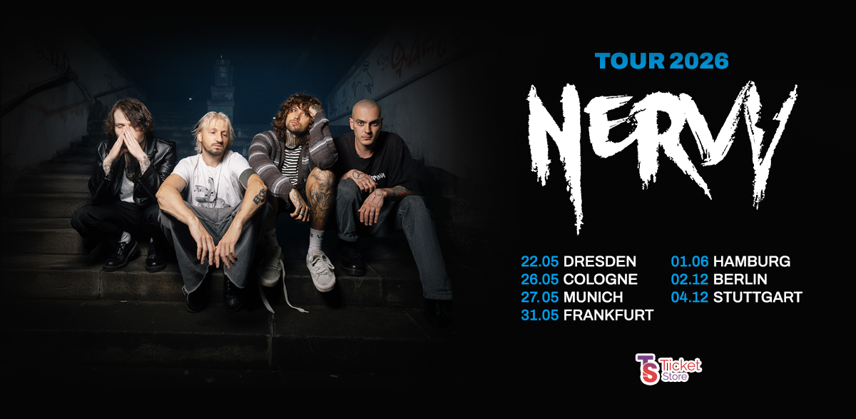 Ticketstore предлагает купить онлайн билеты на концерты украинской рок-группы НЕРВЫ в Германии и Австрии